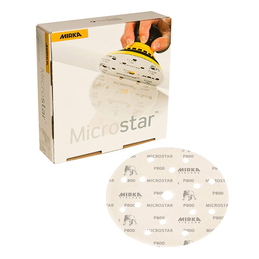 Een effectief ziek zijde Mirka Microstar schuurschijven | 150mm | Droog micro schuurpapier